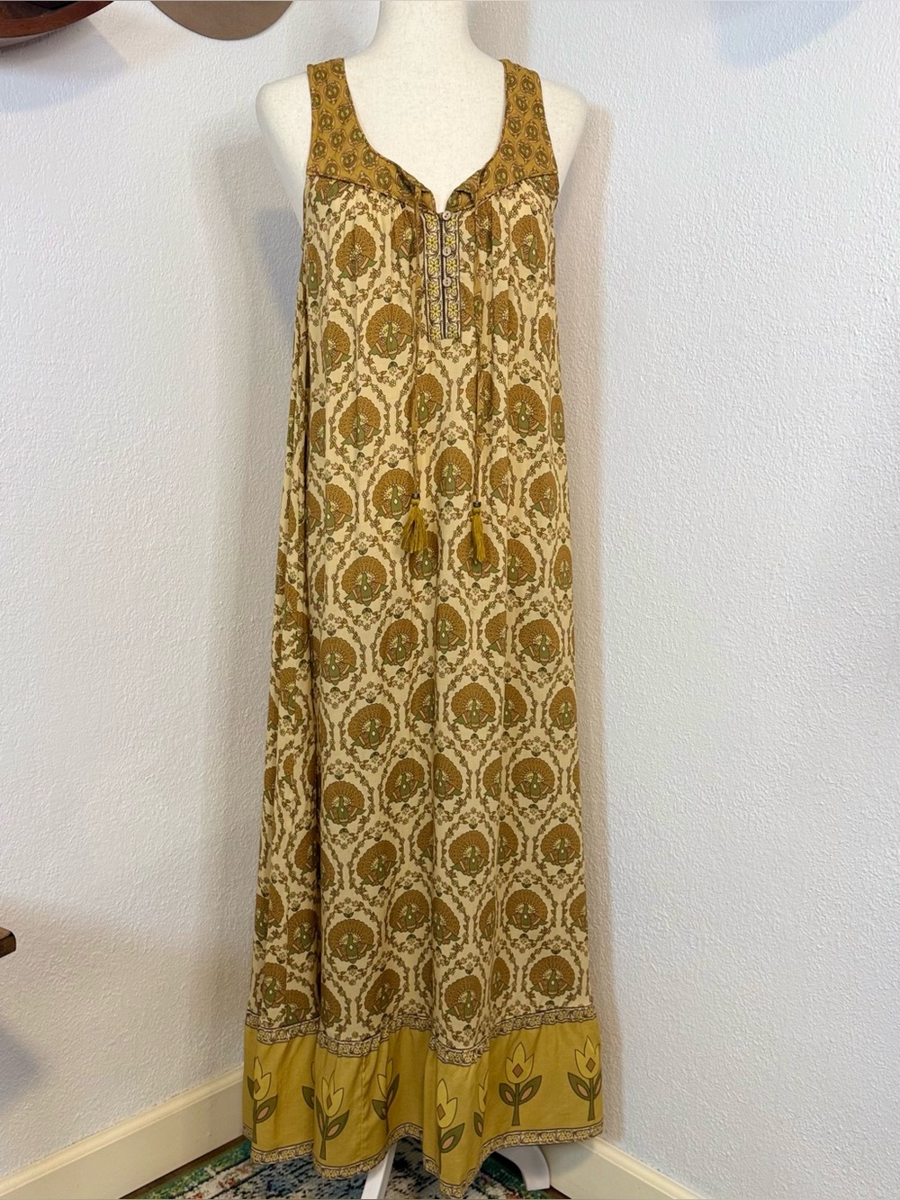 NWT Spell Château Maxi Sundress Champagne XS - Picture 2 of 15
